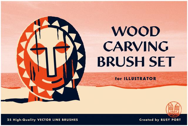 Wood Carving Vector Brush Set 640x428 Wood Carving Vector Brush Set