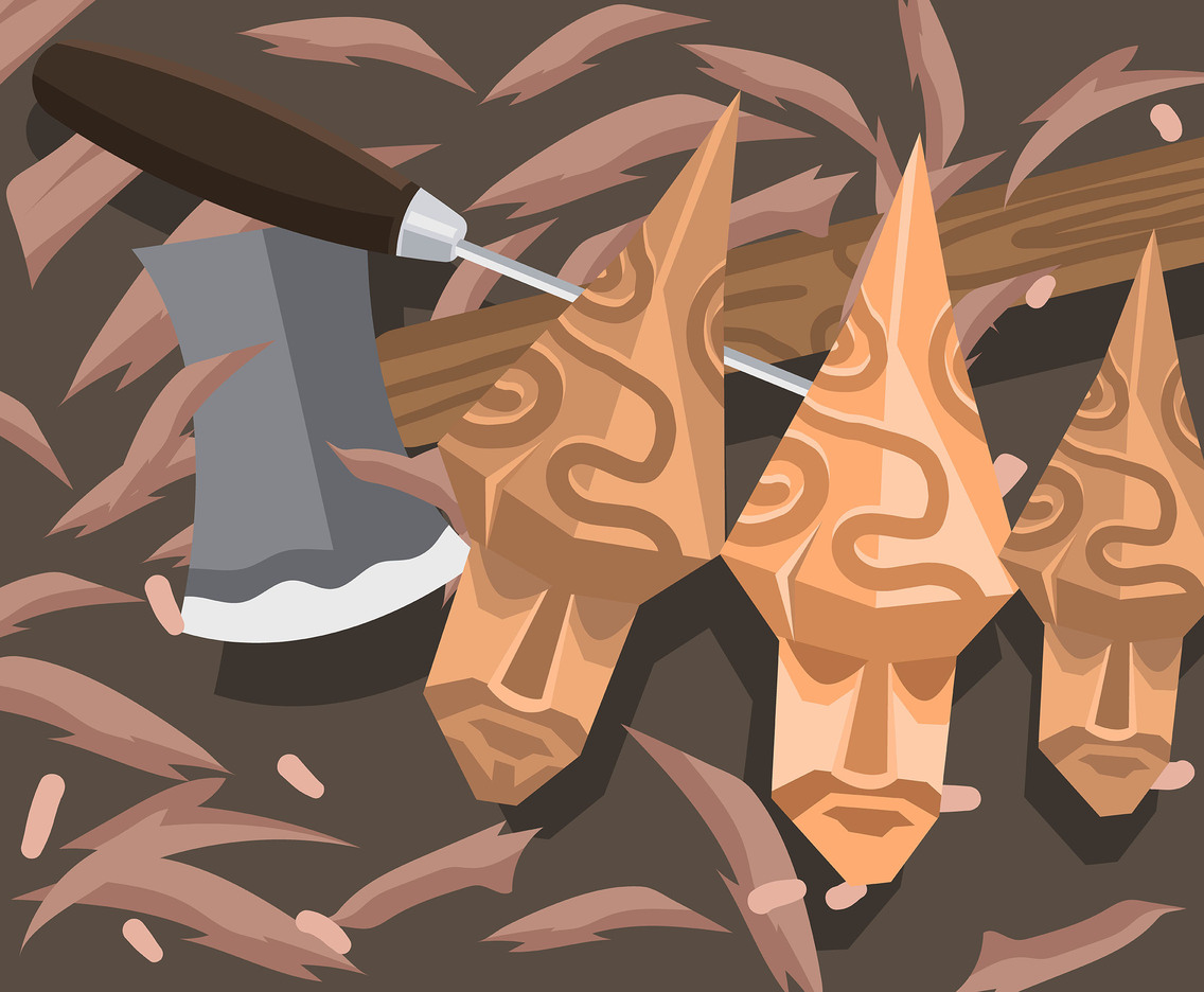 Woodcarving Face Vector Vector Art Graphics 1136x936 Woodcarving Face Vector Vector Art Graphics