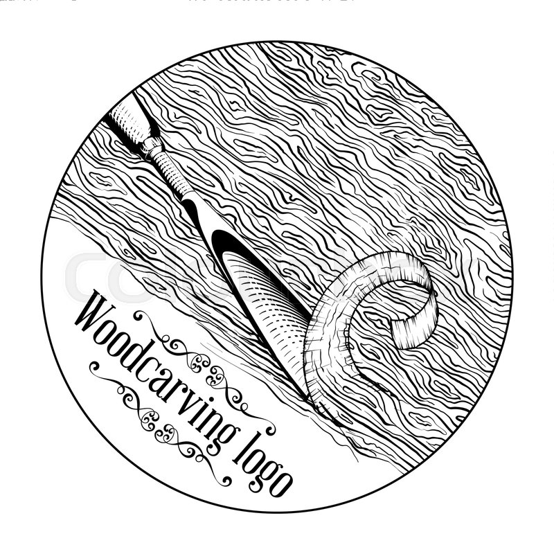 Woodcarving Logotype Illustration With Stock Vector Colourbox 800x800 Woodcarving Logotype Illustration With Stock Vector Colourbox