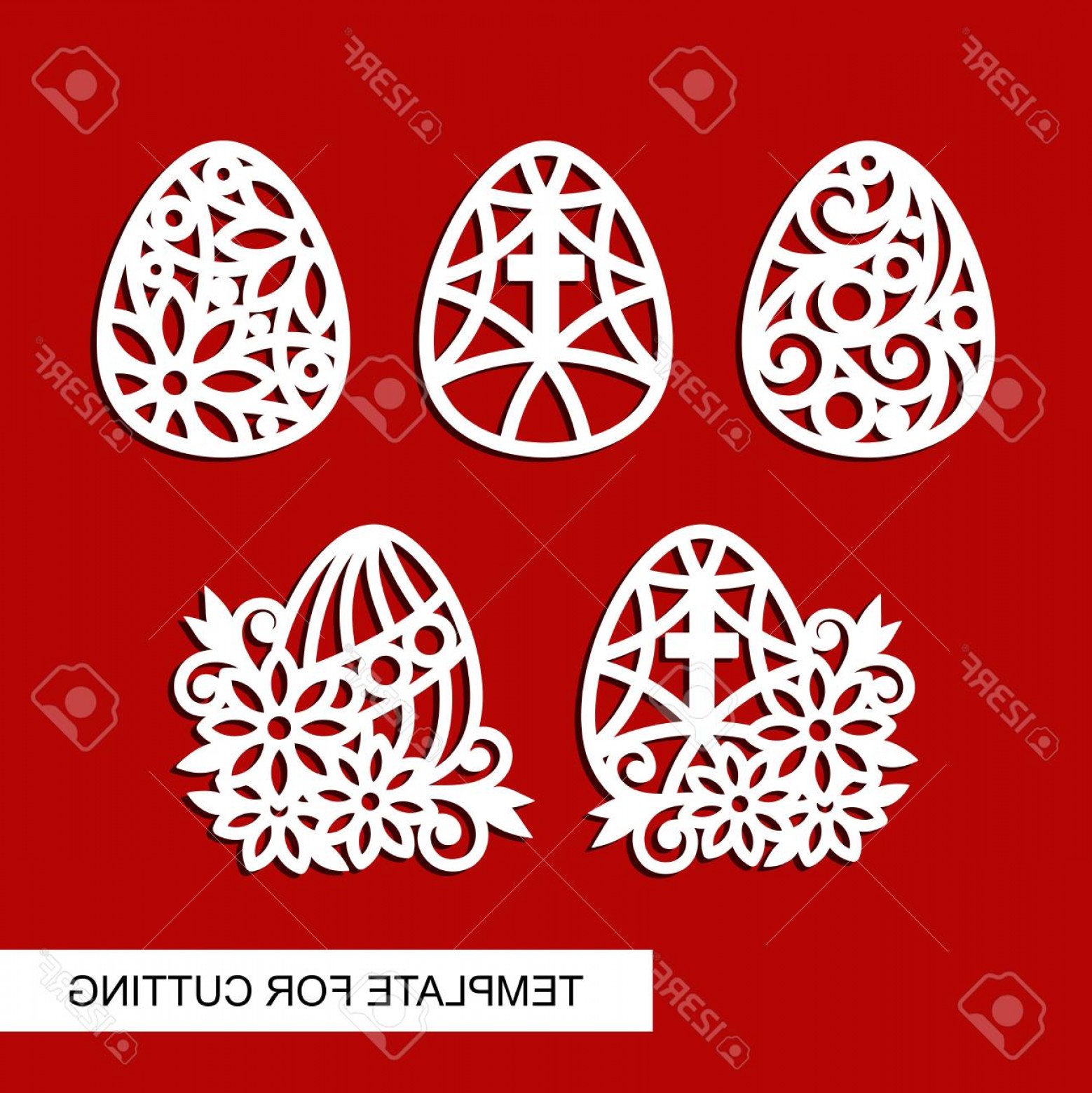 Photostock Vector Set Of Decorative Element Easter Eggs 1558x1560 Photostock Vector Set Of Decorative Element Easter Eggs
