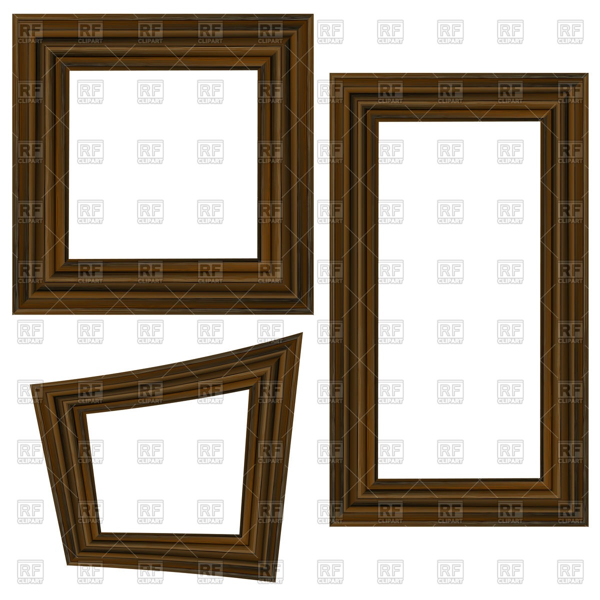 Set Of Wooden Frames Vector Image Of Borders And Frames 1200x1200 Set Of Wooden Frames Vector Image Of Borders And Frames