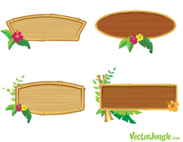 Bamboo Wooden Frame Vectors 600x464 Bamboo Wooden Frame Vectors