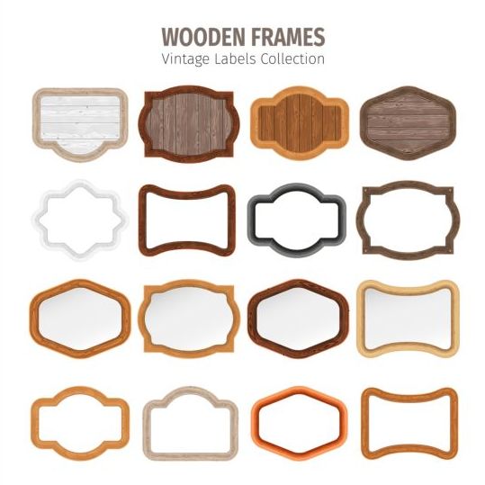 Wood Frame Vintage Lables Vector Free Download 539x539 Wood Frame Vintage Lables Vector Free Download