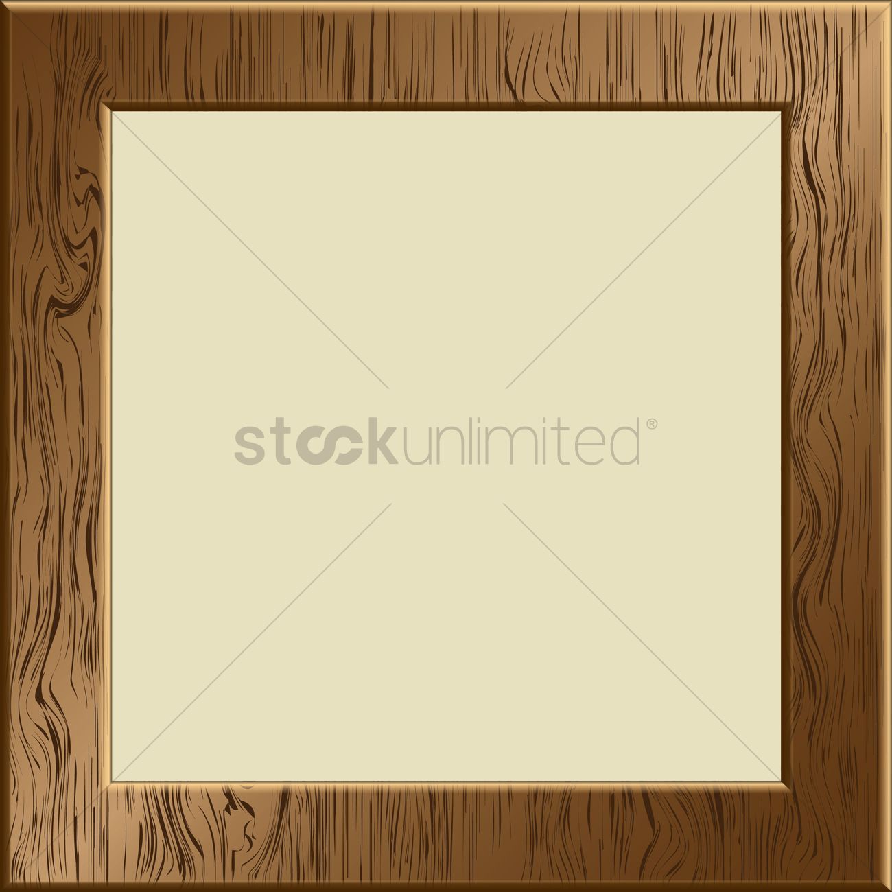 Wooden Frame Vector Image 1300x1300 Wooden Frame Vector Image