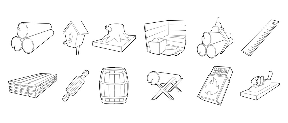 Wood Icon Set Outline Set Of Wood Vector Icons For Web Design 1000x429 Wood Icon Set Outline Set Of Wood Vector Icons For Web Design