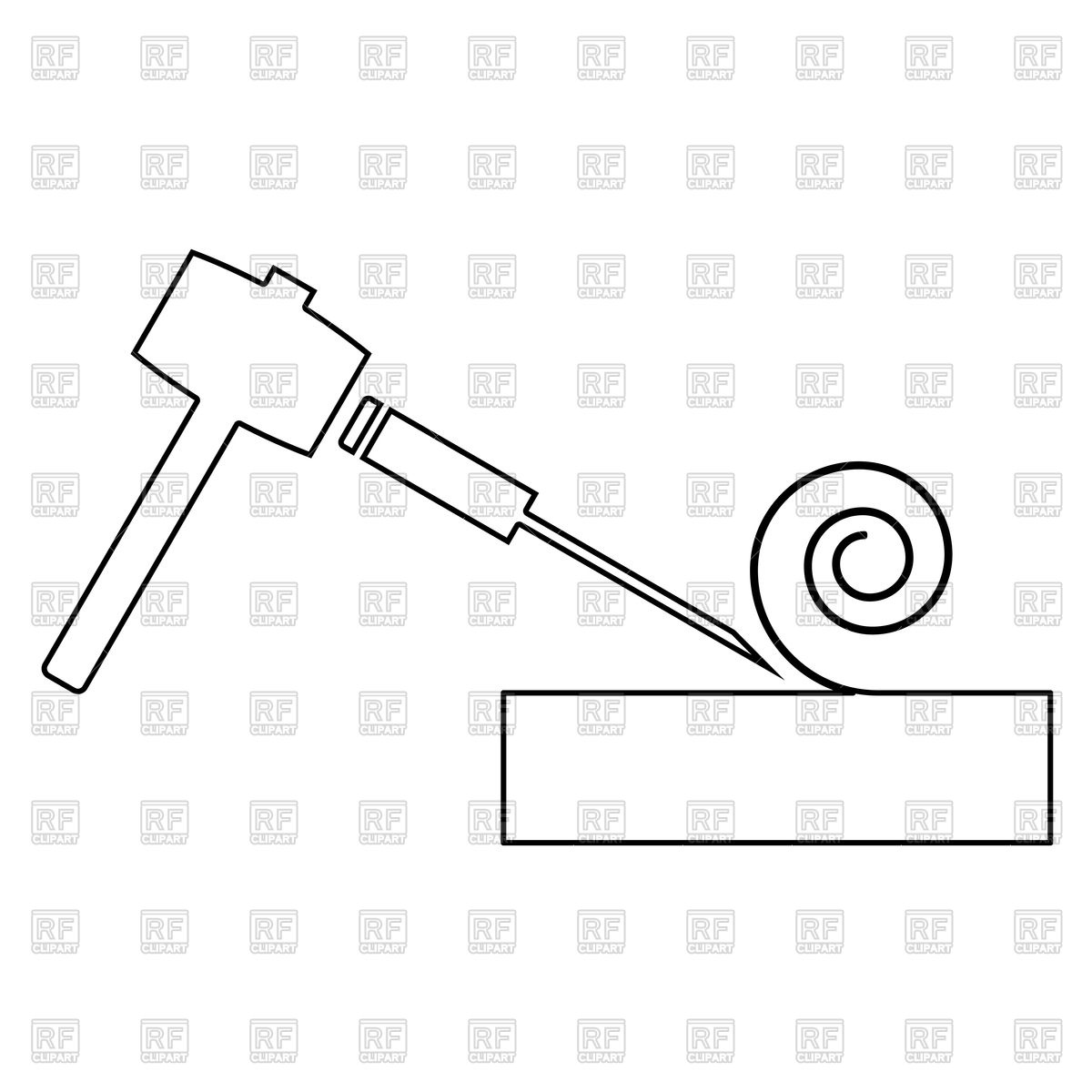Hammer And Wood Carpentry Line Icon Vector Image Of Industrial 1200x1200 Hammer And Wood Carpentry Line Icon Vector Image Of Industrial