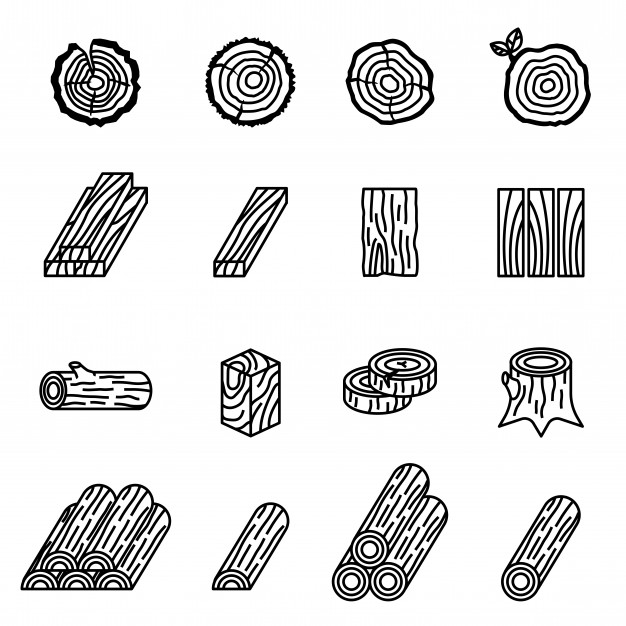 Logging And Wood Icon Set With White Background Vector Premium 626x626 Logging And Wood Icon Set With White Background Vector Premium