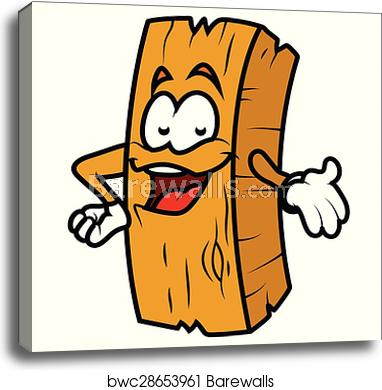 Presenting Cartoon Wood Log Vector, Canvas Print Barewalls 382x390 Presenting Cartoon Wood Log Vector, Canvas Print Barewalls