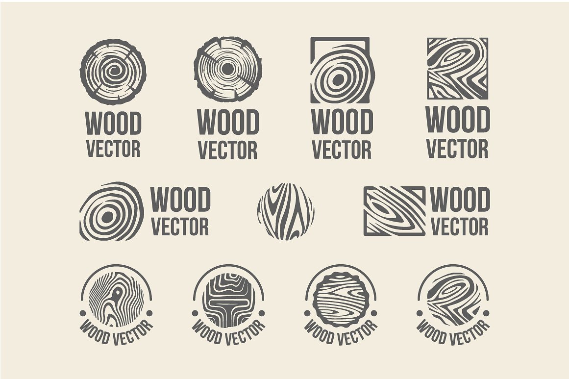 1161x773 Set Of Wood Rings Texture Logo