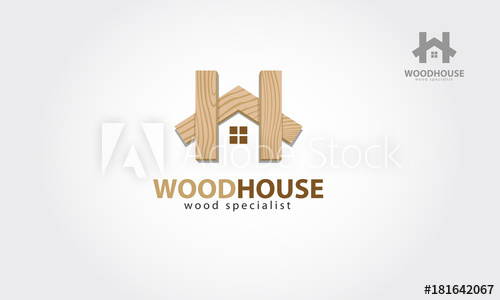 500x300 Vector Logo Design Template Of Wood House It S A Modern, Simple
