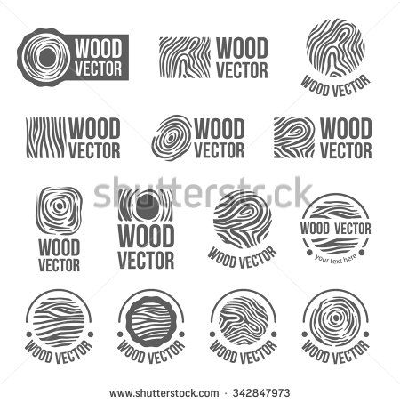 450x453 Annual Tree Growth Rings Logo Icon Set With Vector Drawing