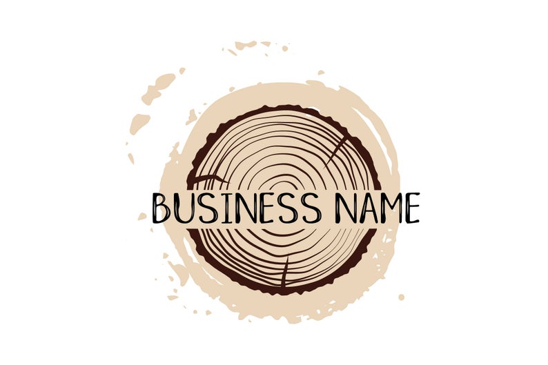 794x529 Custom Logo Design Retro Carver Logo Wood Slice Premade Etsy