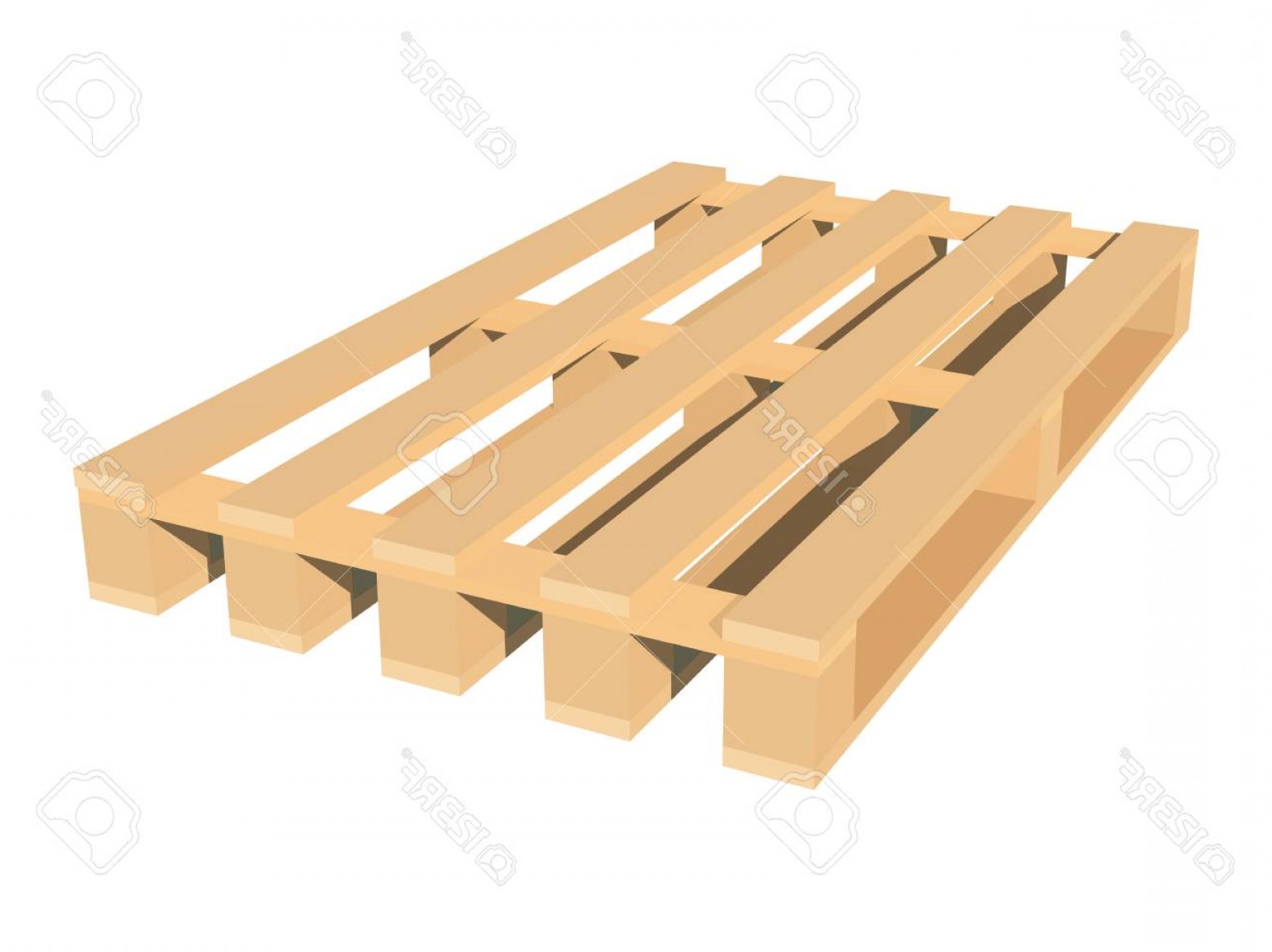 1560x1168 Photostock Vector Color Image Of Wooden Pallet On White Background