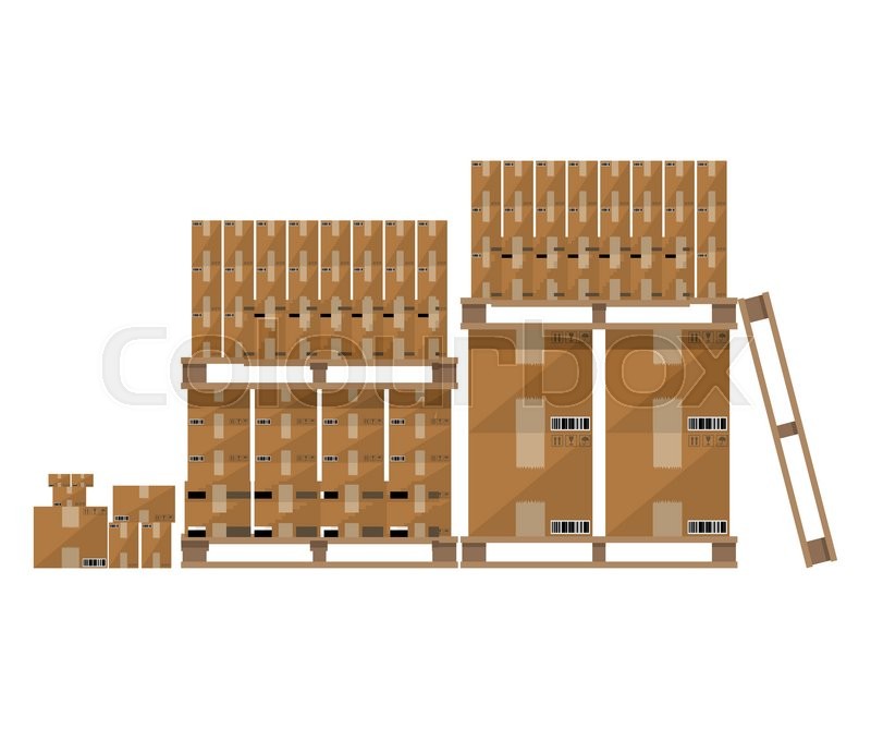 800x669 Set Of Closed Brown Carton Delivery Stock Vector Colourbox