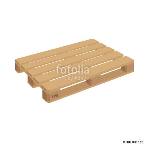 500x500 Wooden Pallet Isolated Vector Wooden Pallet Illustration