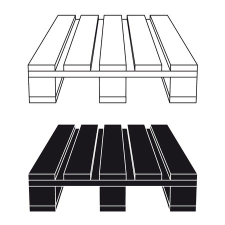 450x450 Wooden Pallet Black Symbol Vector Royalty Free Vector Graphics