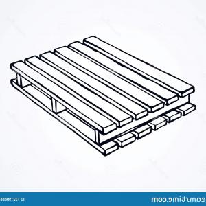 300x300 Cargo Wood Pallet Box Flat Vector Icon Illustration Simple Black
