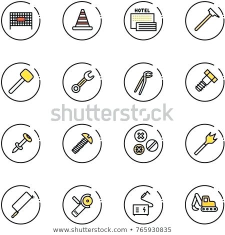 450x470 Mason Wrench Line Vector Icon Set Fenced Area Vector Road Cone Sea