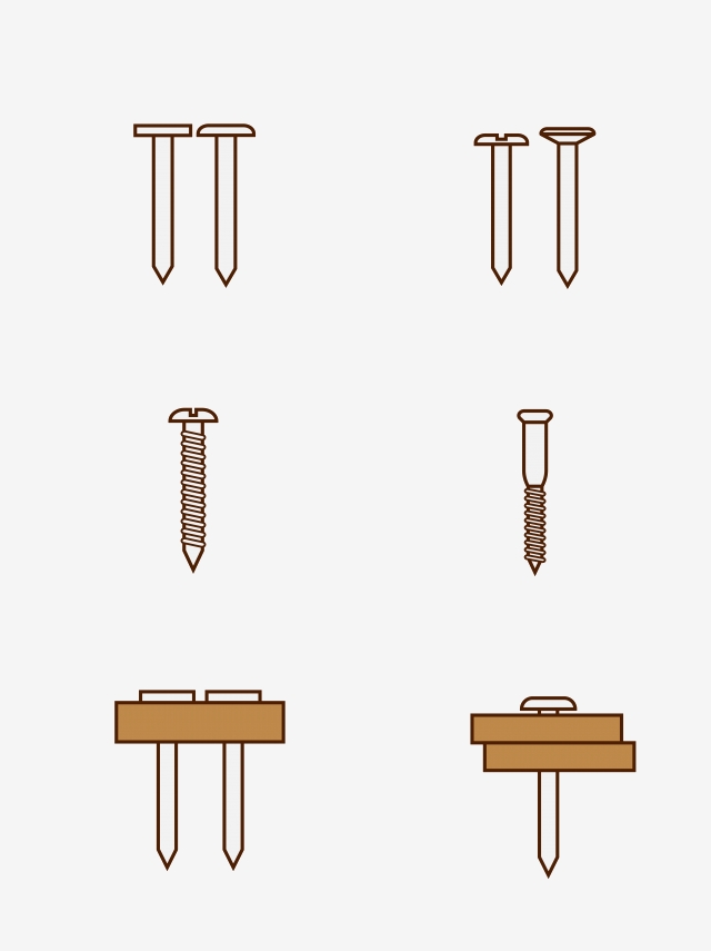 640x855 Original Vector Cartoon Nail Screw Material Is Available