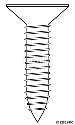 300x500 Wood Screw Vector Stock Image And Royalty Free Vector