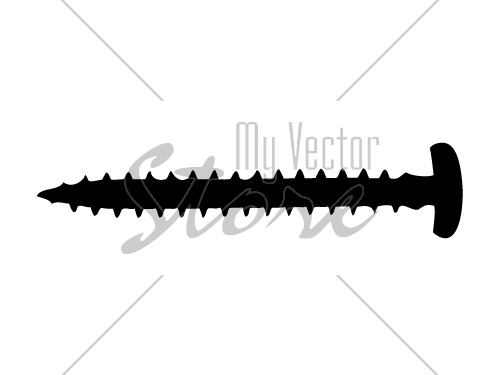 500x375 Vector Wood Screw Silhouette