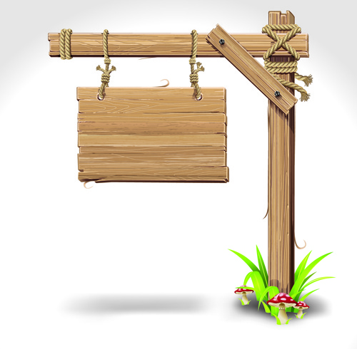 500x490 Vector Wooden Signs Design Elements Free Vector In Encapsulated