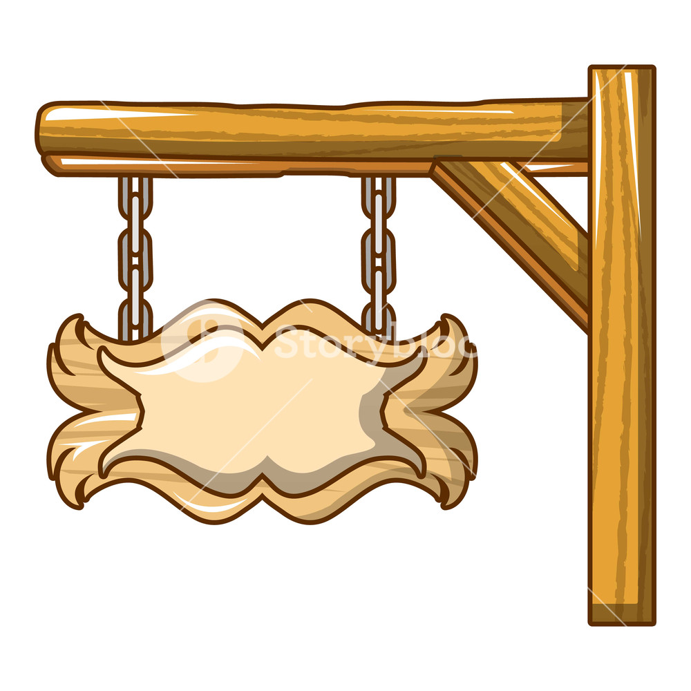 1000x1000 Western Wood Sign Icon Cartoon Of Western Wood Sign Vector Icon