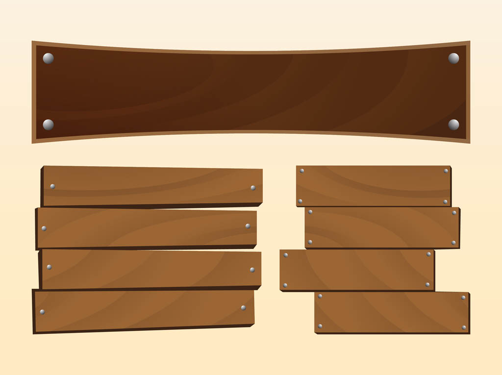 1024x765 Wooden Signs Vector Art Graphics