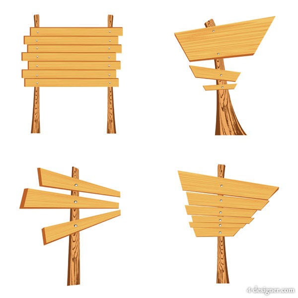 600x600 Designer Wood Sign Vector Footage