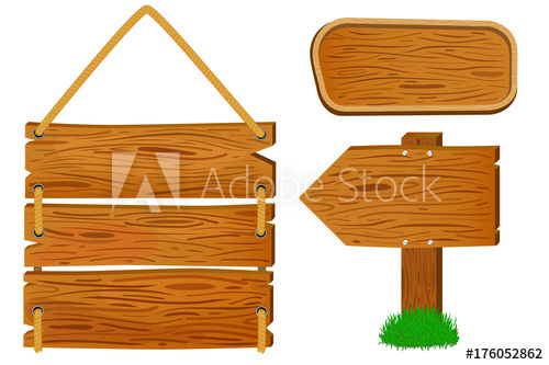 500x333 Cartoon Wooden Sign And Banners Rustic Wooden Arrow Sign Vector