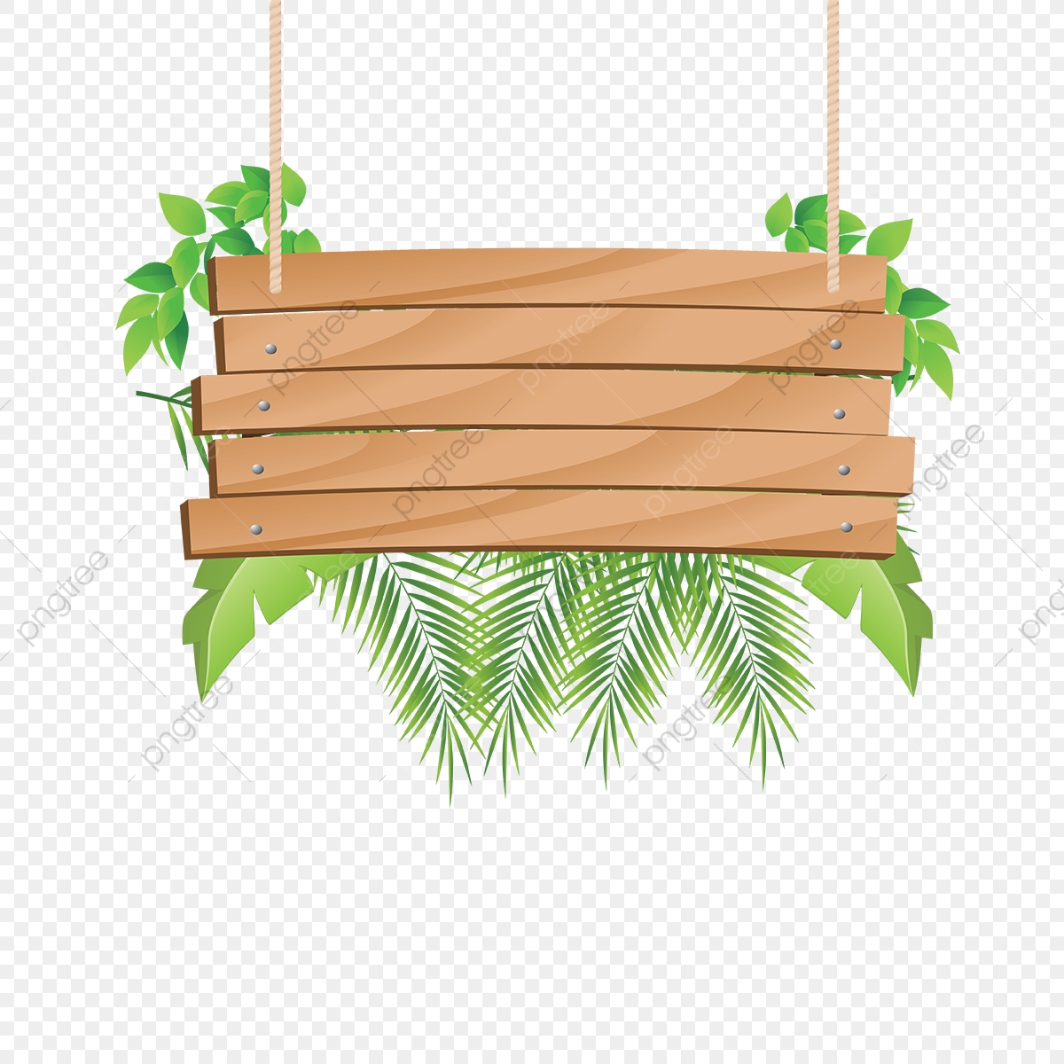 1200x1200 Wooden Hanging With Tropical, Wood, Wood Decoration, Green Vector