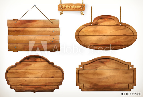 500x341 Wooden Board, Old Wood Vector Set