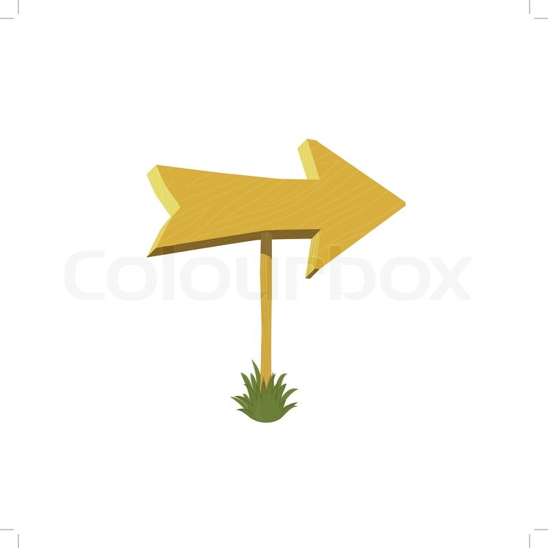 800x800 Vector Wooden Arrow Stock Vector Colourbox