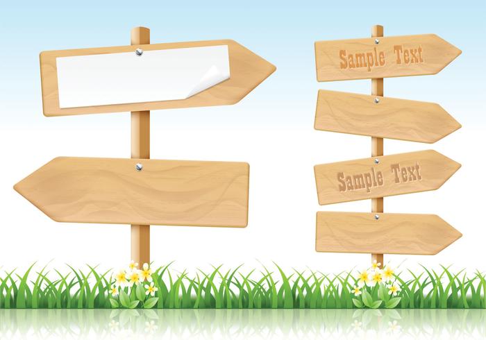 700x490 Wooden Arrow Sign Vectors