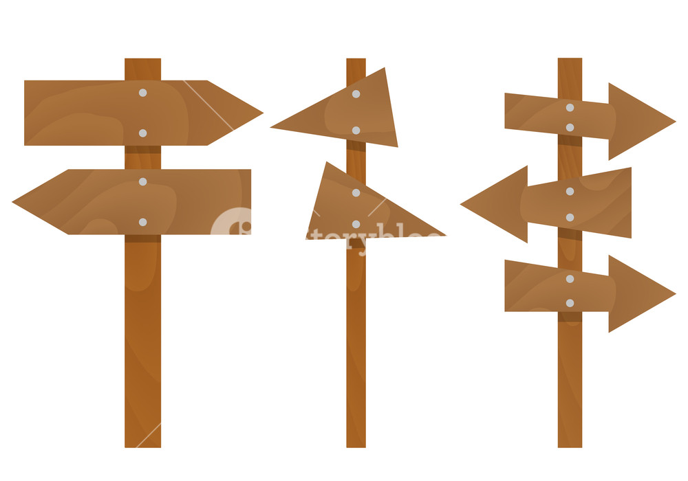 1000x700 Wooden Arrows Signs Set Wood Arrow Sign, Arrows Vector