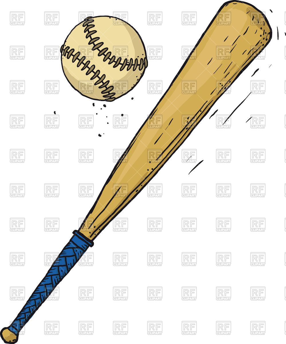 Бейсбольный мяч и бита рисунок