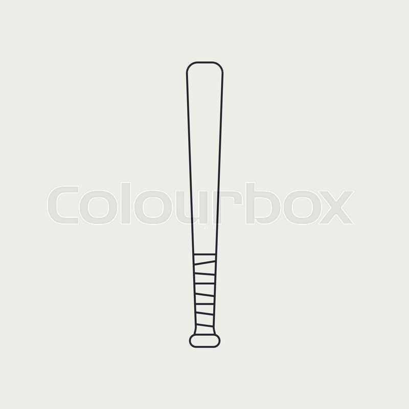 Line Vector Icon Wooden Baseball Bat Stock Vector Colourbox 800x800 Line Vector Icon Wooden Baseball Bat Stock Vector Colourbox