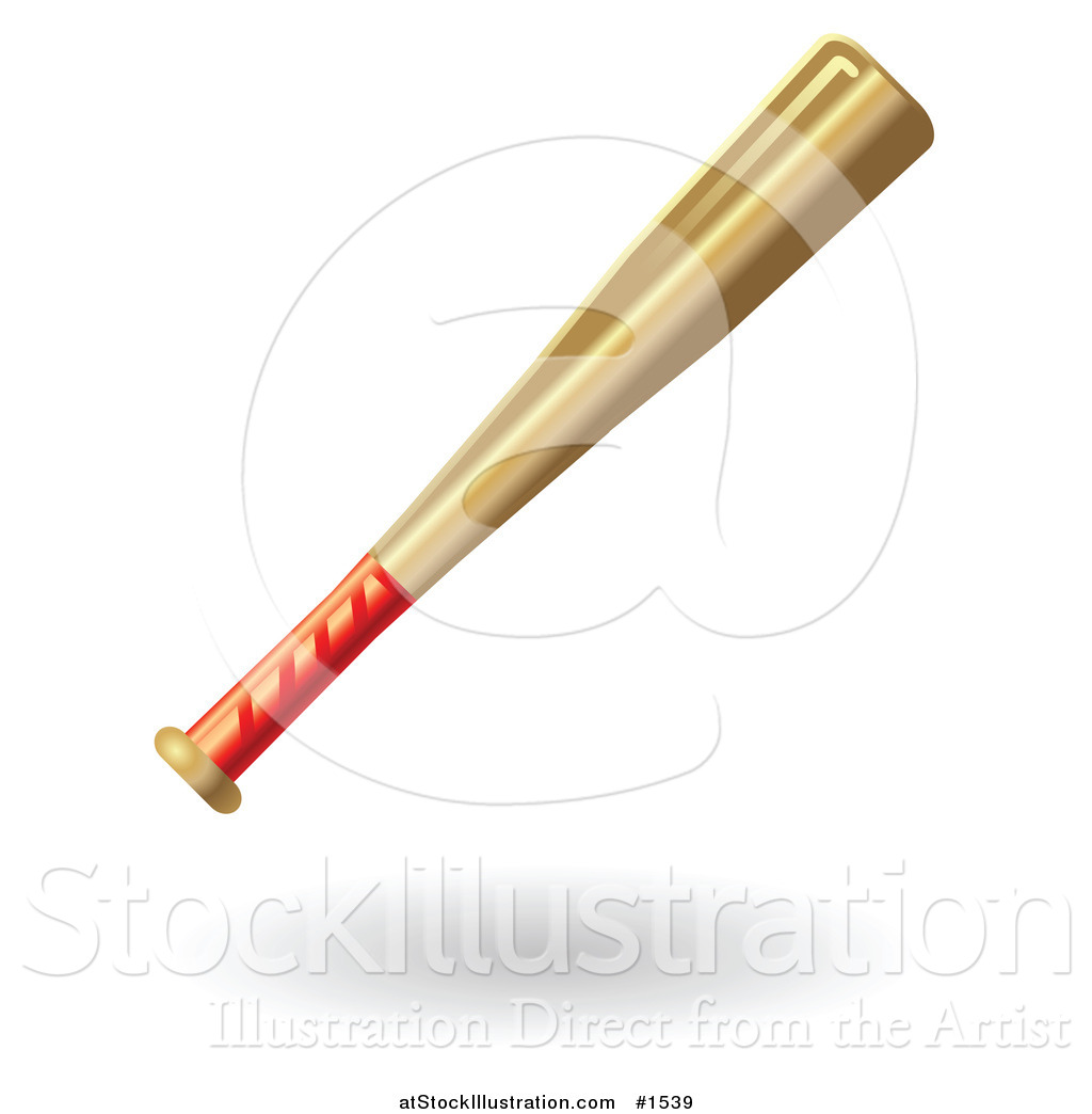 Vector Illustration Of A Red Handled Wooden Baseball Bat 1024x1044 Vector Illustration Of A Red Handled Wooden Baseball Bat