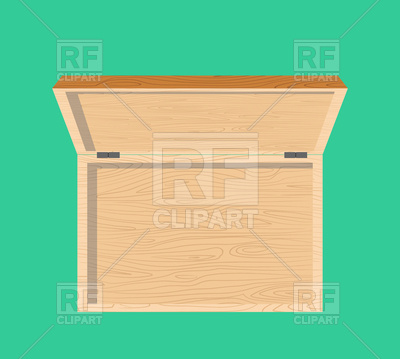 400x359 Open Wooden Box Top View Isolated Vector Image Of Objects