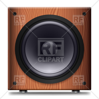 400x400 Audio Speaker In Wooden Box Vector Image Of Objects Dvarg