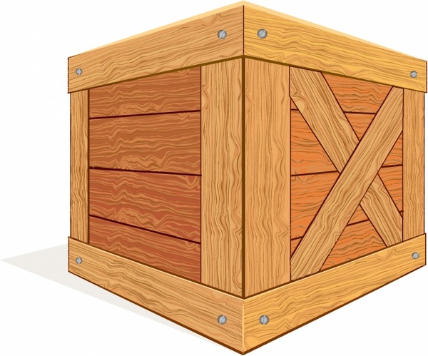 600x499 Wooden Box Free Vector In Adobe Illustrator