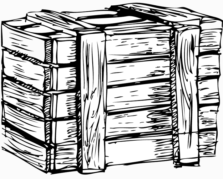 713x570 Wooden Box Vector