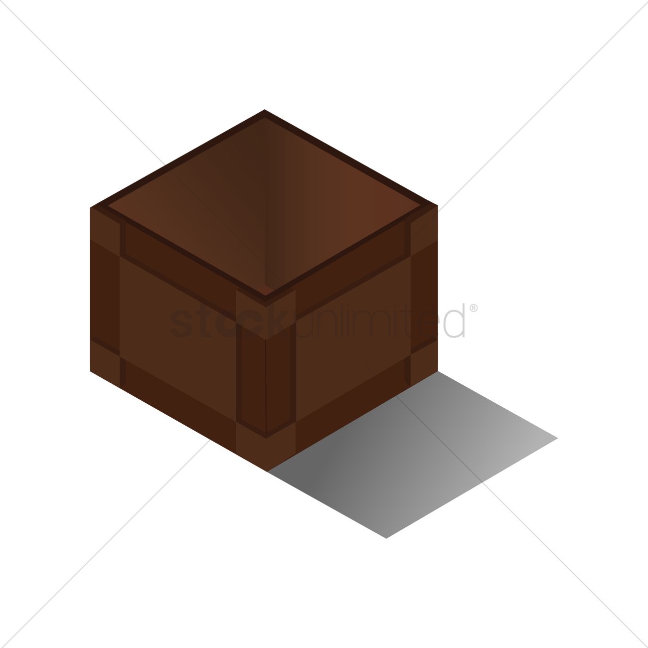 1300x1300 Wooden Box Vector Image