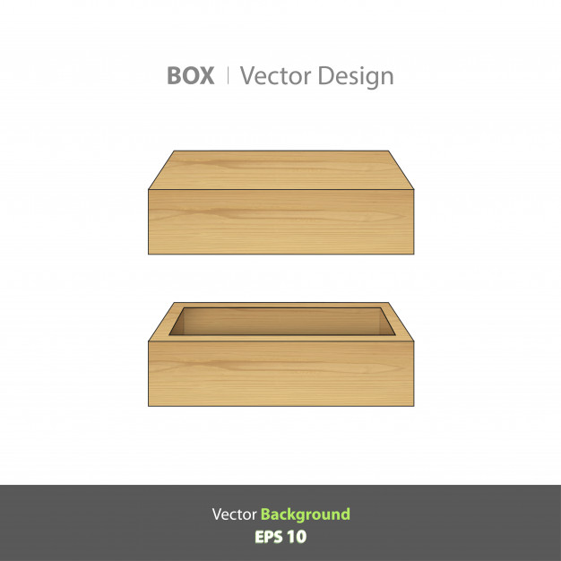 626x626 Open Wooden Box Vector Premium Download