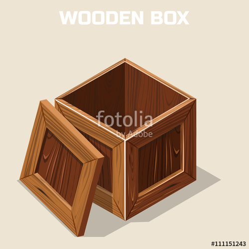 Open Wooden Box Isometric Stock Image And Royalty Free Vector 500x500 Open Wooden Box Isometric Stock Image And Royalty Free Vector