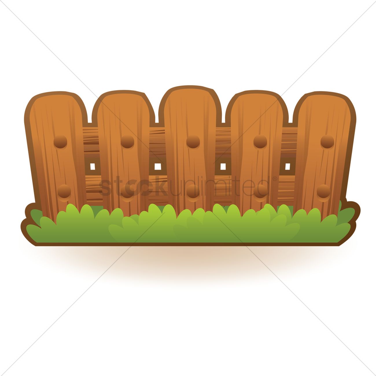 Wooden Fence Vector Image 1300x1300 Wooden Fence Vector Image