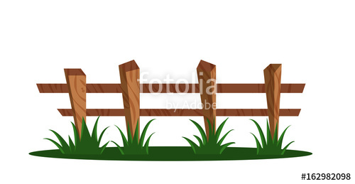 Wooden Fence Vector Cartoon Illustration Stock Image 500x259 Wooden Fence Vector Cartoon Illustration Stock Image