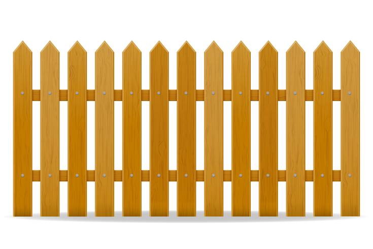 Wooden Fence Vector Illustration 735x490 Wooden Fence Vector Illustration