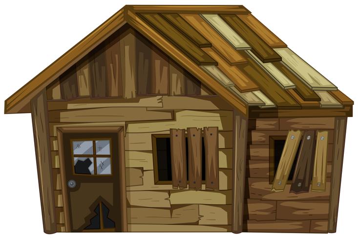 733x490 Wooden House With Broken Windows