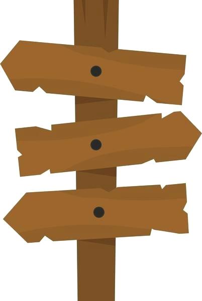 402x600 Simple Wooden Arrow Direction Signs Cartoon Vinyl Decal Sticker